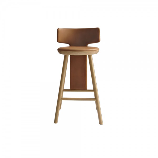 Modern Style Dining Room Set High Base Leather Chair & Rectangle Wooden Table Rustic Furniture for Kitchen Use Home