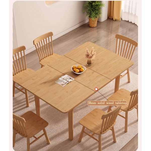 Nordic Style Automatic Lift-up Extending Dinning Table for Party