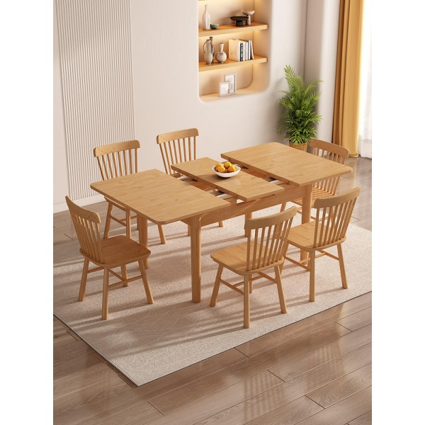 Nordic Style Automatic Lift-up Extending Dinning Table for Party