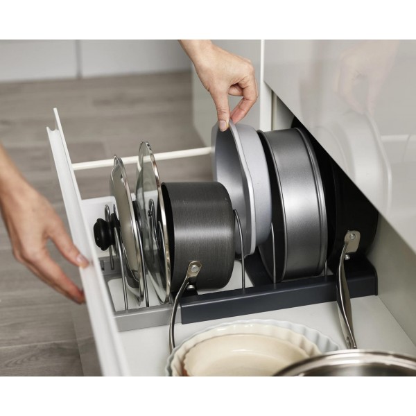 Hot Sale Stainless Steel Expandable Pans and Pots Lid Organizer Rack Dish Holder Wire Shelf Dish Drying Pot Rack