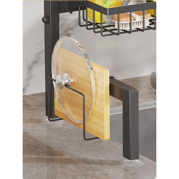 Adjustable 2 Tier Large Kitchen Sink Shelf Over the Counter Dish Drying Rack Over the Sink Drain Rack Organizer