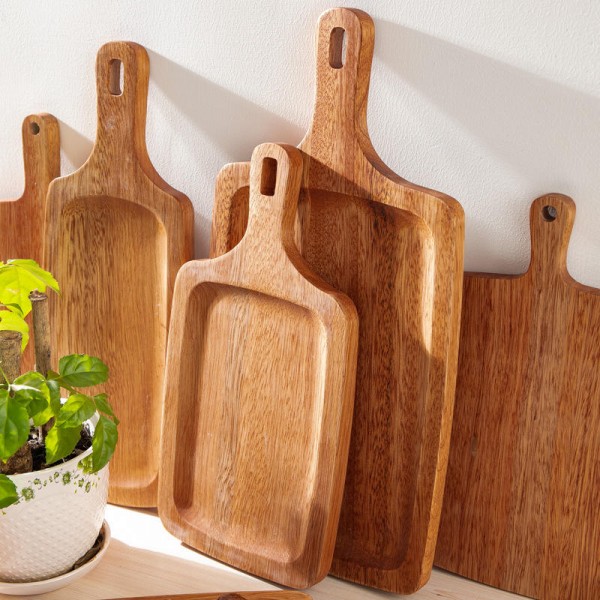 Large Multifunction Round Wooden Cutting Board for Kitchen Set Fot Dining Room