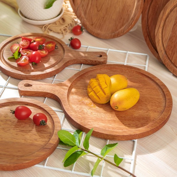 Large Multifunction Round Wooden Cutting Board for Kitchen Set Fot Dining Room