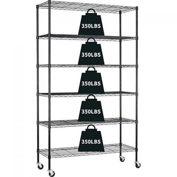 Chrome Wire Shelving Metal Storage Rack Adjustable Shelves Standing Storage Shelf Kitchen Boltless Rack