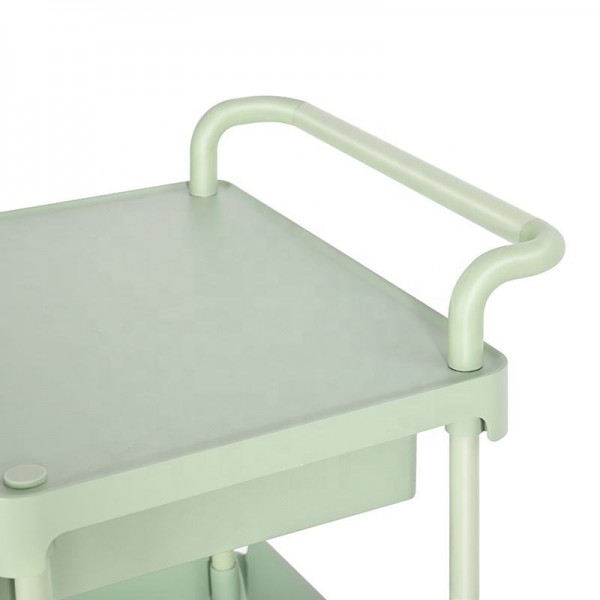 Multi-scene 3 Layer Kitchen Storage Rack Bathroom Trolley Plastic 3 Tier Rolling Storage Cart Organizer Utility Trolley