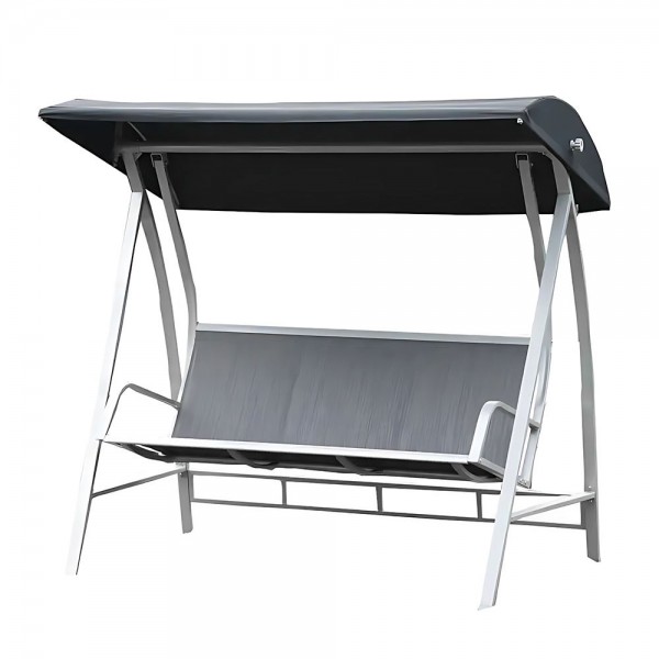 Outdoor Garden Courtyard Furniture 3 Seater Garden Brown Metal Jhula Swing Chair Bed Porch Swing Canopy