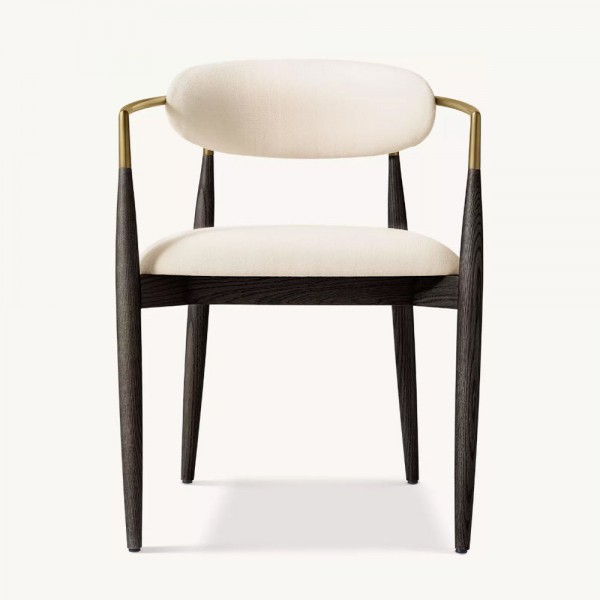 Hot Selling Cafe Modern Furniture Restaurant Solid Black Oak Wood Dining Chair for Dining Room