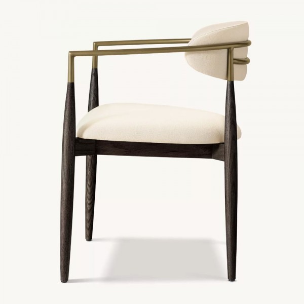 Hot Selling Cafe Modern Furniture Restaurant Solid Black Oak Wood Dining Chair for Dining Room