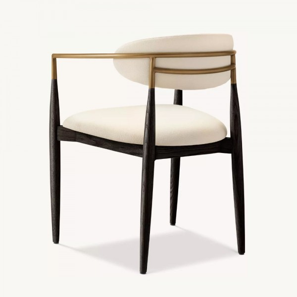 Hot Selling Cafe Modern Furniture Restaurant Solid Black Oak Wood Dining Chair for Dining Room