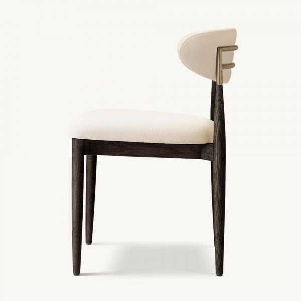 Hot Selling Cafe Modern Furniture Restaurant Solid Black Oak Wood Dining Chair for Dining Room