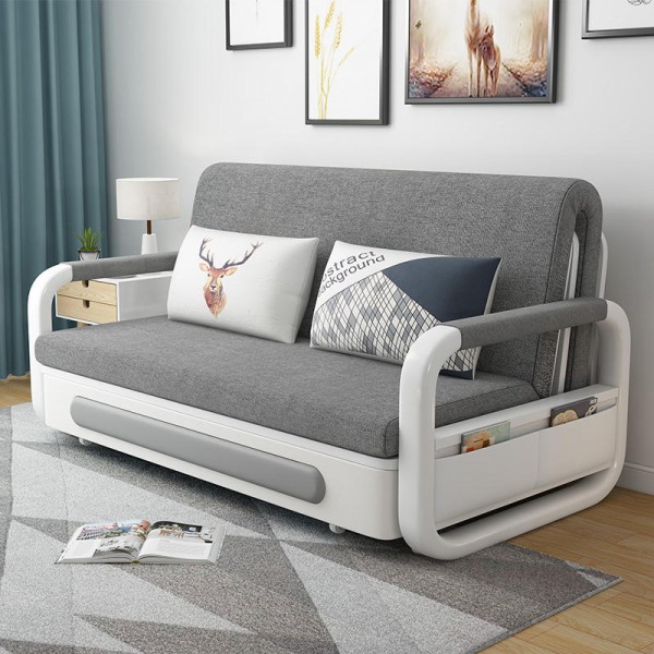 Apartment Furniture Metal Frame Foldable Sofa Cum Bed Storage Modern Folding Sofa Bed