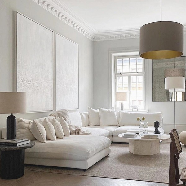 Luxury Large Sofa Set Furniture Customize White Couch U Shaped Modular Sectional Sofa Couch