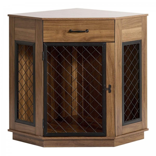 Best Seller Furniture Dog Crate Corner, Dog Kennel Corner Wooden End Table, Pet Crates Corner Side Table for Dogs