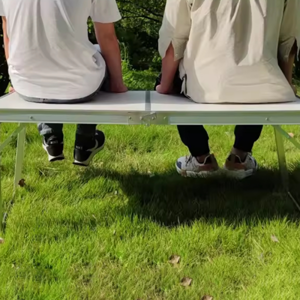 Modern Portable Aluminum Folding Dining Table Chairs Easy-to-Carry Metal Furniture for Indoor Outdoor