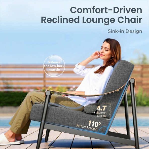 Modern Luxury Outdoor Sofa Set 5 Seat Oversize Garden Furniture Set Ergonomic Design Comfort Lounge Set Patio Furniture