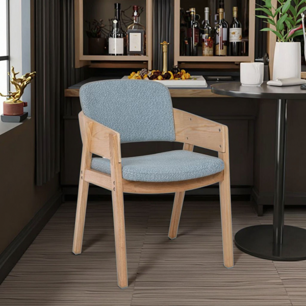 Nordic Solid Wood Light Luxury Dining Chair Modern Simple Design for Reception Negotiation Lounge for Restaurant Backed Chair