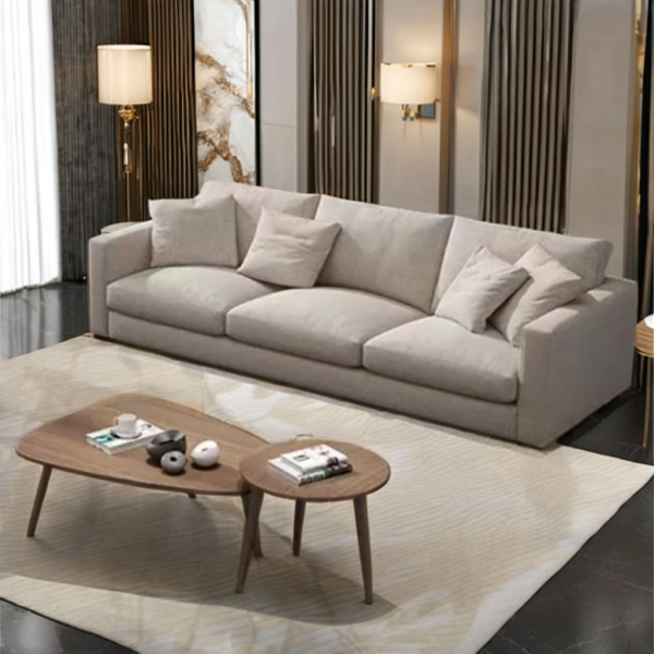 Modern Minimalist White Modular Sectional Sofa Set Fabric Living Room Furniture European Simple Design Cooling Foam Special