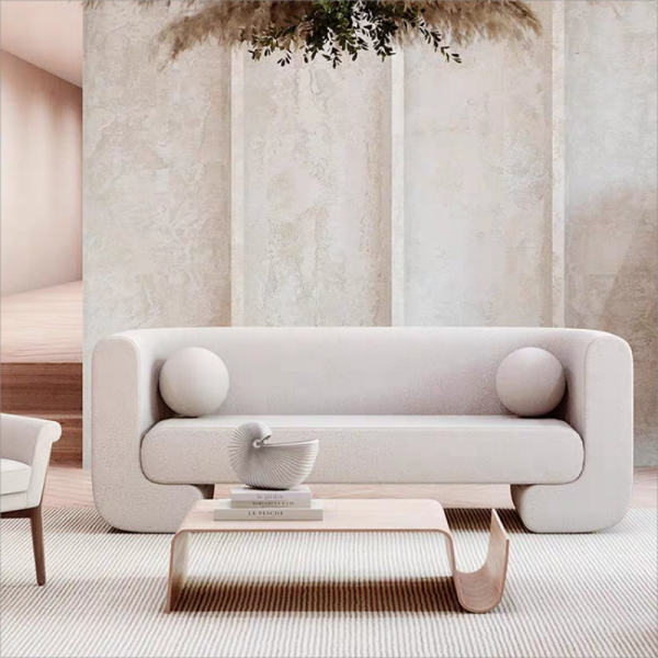 Mid Century Modern Luxury Hotel Home Living Room Furniture Curved Plywood Soild Wood Coffee Table