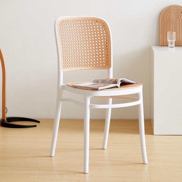 Modern Outdoor Plastic Stackable Factory Wholesale Chairs Dinning Room Furniture Rattan Furniture Restaurant Dining Chair