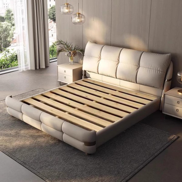 Luxury Modern Bedroom Furniture Set with King-Size Bed Frame Classic Italian Style Soft Home Furniture