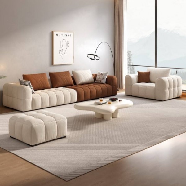 Hot Sale Living Room Sofas Modern New Italian Minimalist Nordic Modern Sofa Couch Cat Scratch Fabric Sofa Set Furniture