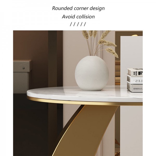 Luxury Marble Tabletop Storage Coffee Bedside Table Modern Living Room Furniture Metal Sofa Side Table