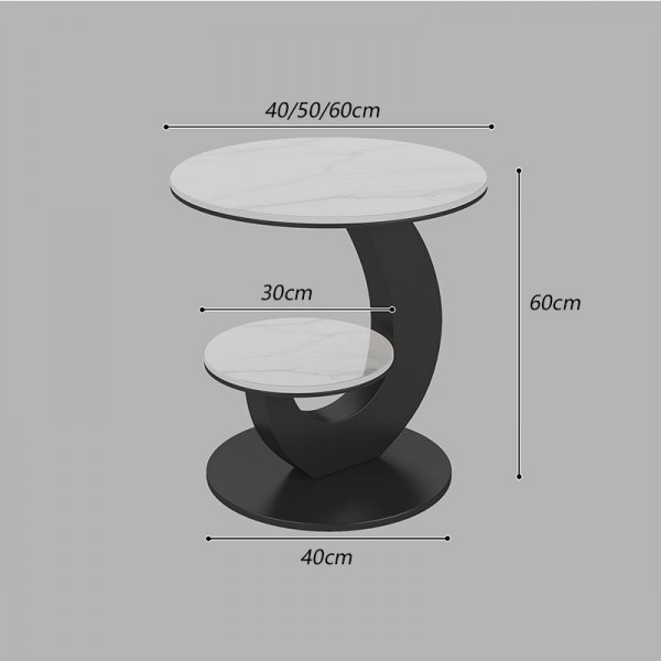 Luxury Marble Tabletop Storage Coffee Bedside Table Modern Living Room Furniture Metal Sofa Side Table