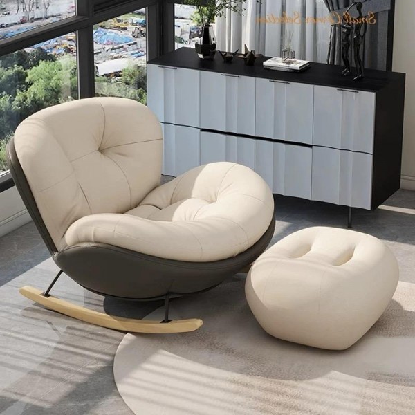 Modern Luxury Living Room Chairs Rocking Recliner Chair Lounge Sofa Single Lazy Upholstered Adult Indoor Bedroom Relax Furniture