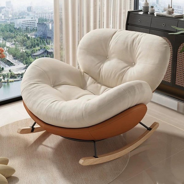 Modern Luxury Living Room Chairs Rocking Recliner Chair Lounge Sofa Single Lazy Upholstered Adult Indoor Bedroom Relax Furniture