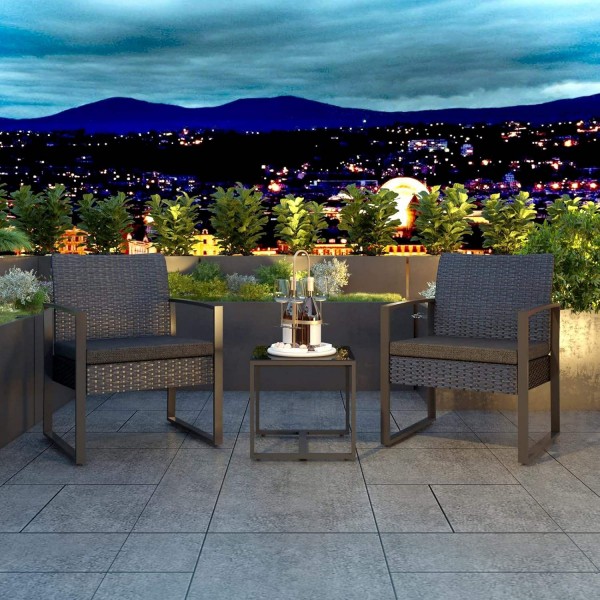 High-quality Leisure Rattan Garden Outdoor Furniture Outside Furniture Dining Table and Chairs with Patio Furniture