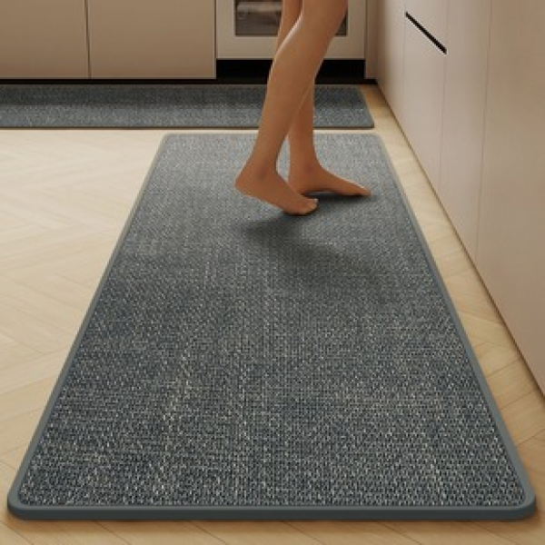 High end linen woven bathroom mats, household entrance door mats, kitchen and bathroom mats, dirt resistant and slip resistant carpets, wholesale