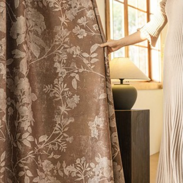 1pc new multi-color flower black gold base cloth brown branch language home shading and insulation thickened living room bedroom decoration wear