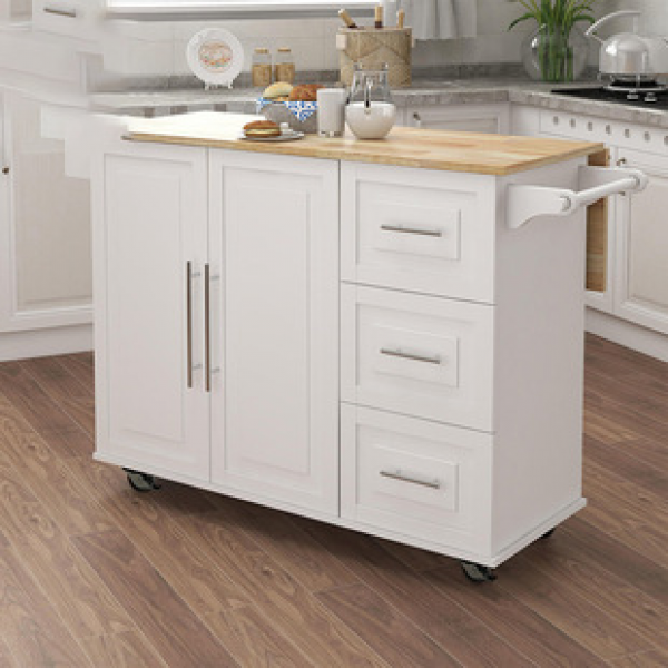 Folding solid wood dining car with large capacity and multiple functions for home use, hotel commercial panel furniture, cross-border American style minimalist version