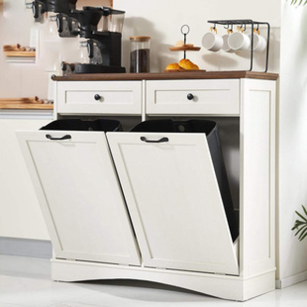 Garbage Bin Amazon Panel Furniture Factory Foreign Trade Cross border Supply Wholesale Simple Kitchen Cabinet Garbage Storage Cabinet