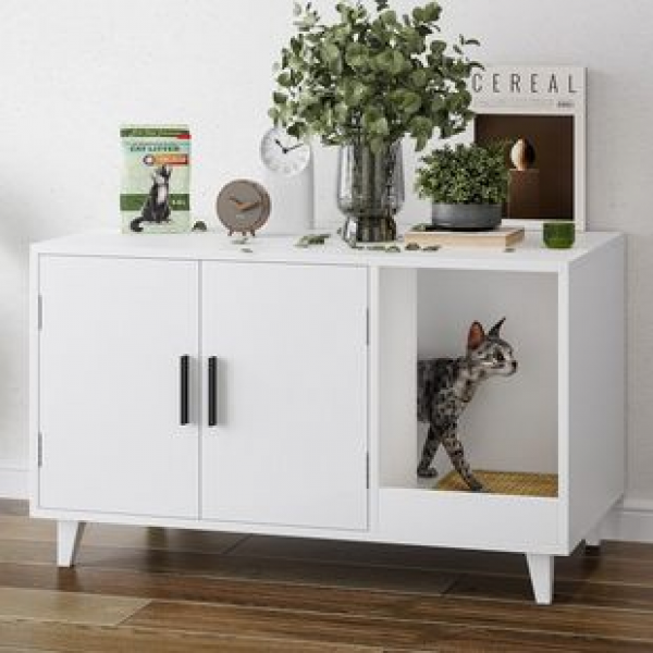 Cross border direct sales corridor style anti sand cat toilet cabinet storage integrated cabinet anti dog cat litter box storage cabinet moisture