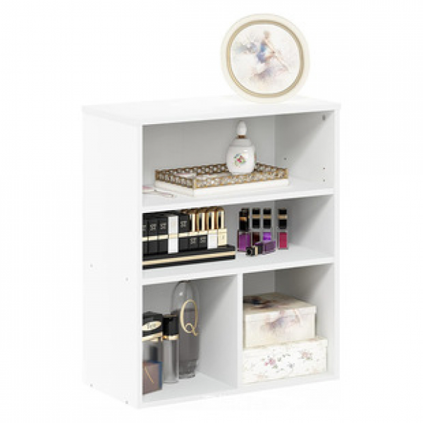 White shelf, living room, study room, bedroom, household storage cabinet, cross-border direct sales, hot selling plate type export bookshelf