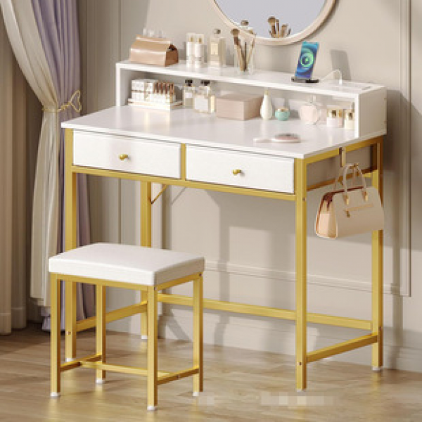 Modern minimalist style bedroom with USB makeup desk, dressing table, panel furniture, international trade, cross-border Amazon direct sales