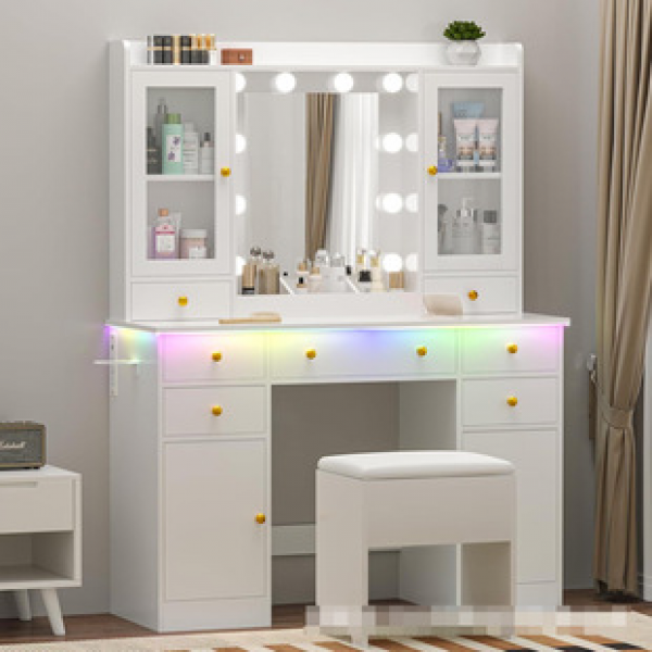 Foreign trade cross-border Amazon dressing table panel furniture modern simple makeup dressing table set factory direct sales trend