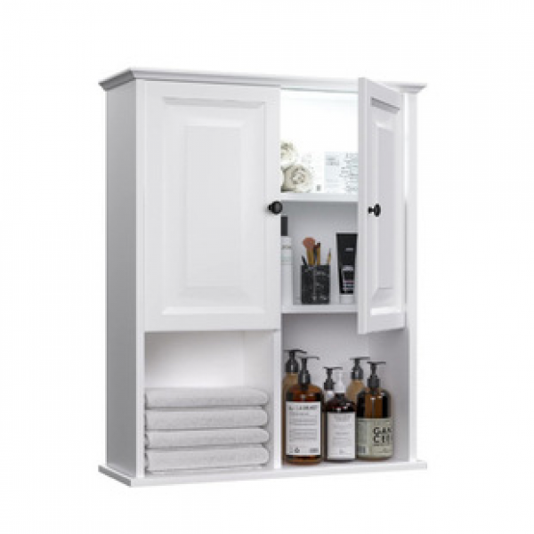 Medicine cabinet wall mounted storage cabinet with double door storage cabinet Amazon foreign trade hot selling plate bathroom narrow storage cabinet trend