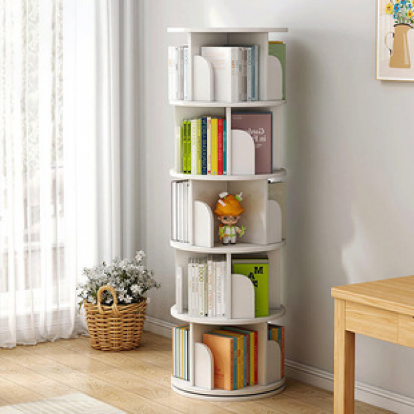 Multi story modern home bedroom student universal bookshelf Amazon foreign trade plate rotating bookshelf bookshelf