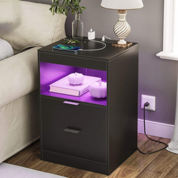 Amazon cross-border minimalist high gloss storage cabinet bedside storage cabinet Nordic modern small bedroom bedside table trend