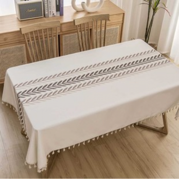 New willow leaf coffee colored tablecloth, heat-resistant tablecloth, coffee table cloth