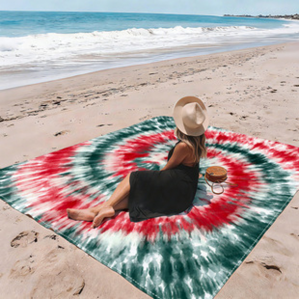 Cross border beach mat, quick drying, waterproof and moisture-proof mat, outdoor picnic mat, camping blanket