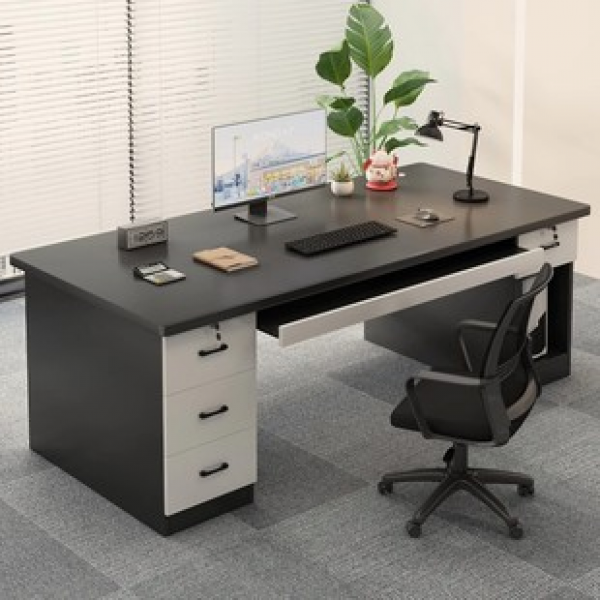 Home desk and chair combination, gaming desk, desktop computer desk with drawers, office desk, bedroom simple writing desk