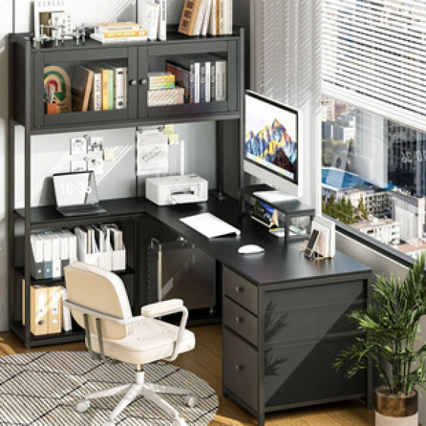 Cross border Nordic desktop computer desk, office desk, industrial wind iron art, household small unit desk with storage rack desk