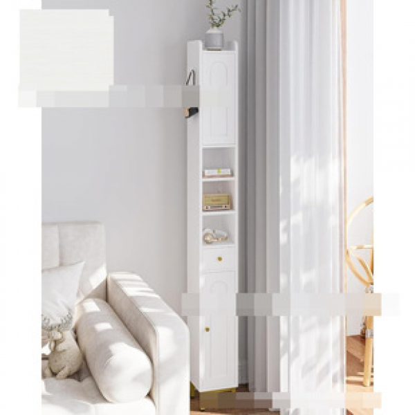 Manufacturer direct sales narrow floor to ceiling bathroom cabinet, modern and simple bathroom with door drawers, storage cabinet, bathroom shelf