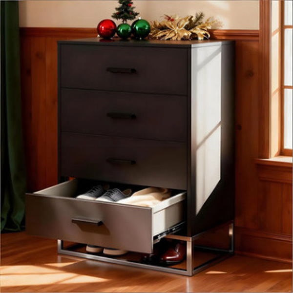 Amazon cross-border four drawer cabinet panel furniture five drawer cabinet dining cabinet living room bedroom storage cabinet entrance cabinet