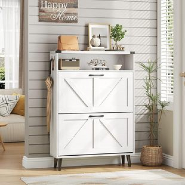 Amazon board style minimalist modern entrance with large capacity and open storage space shoe cabinet light luxury shoe cabinet entrance