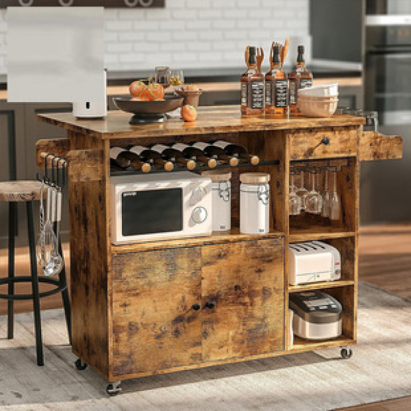 Amazon cross-border dining cabinet, living room, bar, tea cabinet, panel kitchen, mobile dining driver, cart, storage table