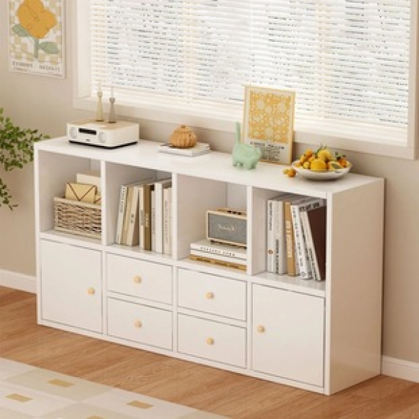 Bookshelf, floor to ceiling storage rack, free combination cabinet, living room storage cabinet, sofa side cabinet, easy storage, grid bookshelf